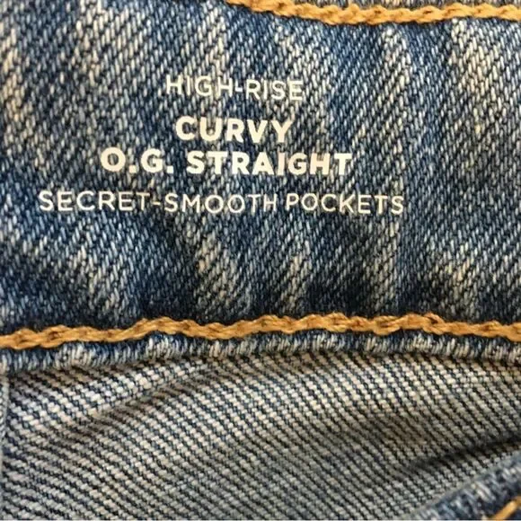 New Old Navy High waist O.G straight distressed hem! Full length - Picture 6 of 7